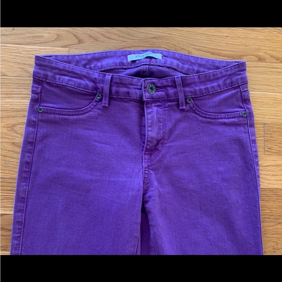 RICH & SKINNY Womens Junior Girls Purple Slim Stretch Jeans Pants Bottom Sz 28 - Picture 8 of 10
